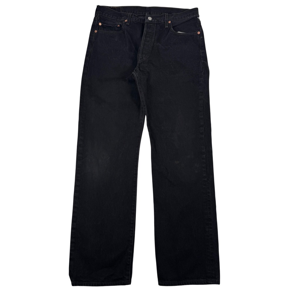 Vintage Levi's 501 Jeans Men's 36x34 Black Button Fly Original VTG Denim 2005